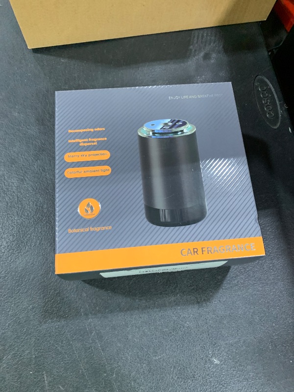 Photo 1 of Smart Car Air Freshener, Car Air Freshener Diffuser with Starry Sky Projection and 50ml Perfume, Rechargeable Cars Aroma Diffuser, 4 Mode Adjustable, Auto On/Off Intelligent Cars Diffuser