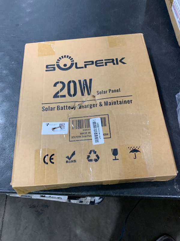 Photo 1 of SOLPERK Solar Panel Kit 20W 12V, Solar Battery Trickle Charger Maintainer + Upgrade Controller + Adjustable Mount Bracket for Boat Car RV Motorcycle Marine Automotive