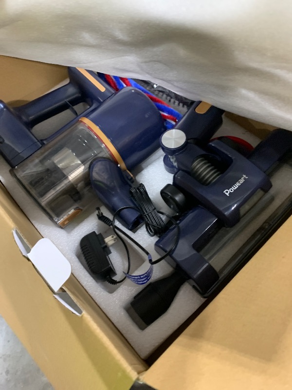 Photo 1 of Powaert Cordless Vacuum Cleaner, 6-in-1 Multifunction Cordless Vacuum, 210W Powerful Vacuum Cleaner, 6 Cell 2200mAh Stick Vacuum Cordless Rechargeable for Home (Navy)