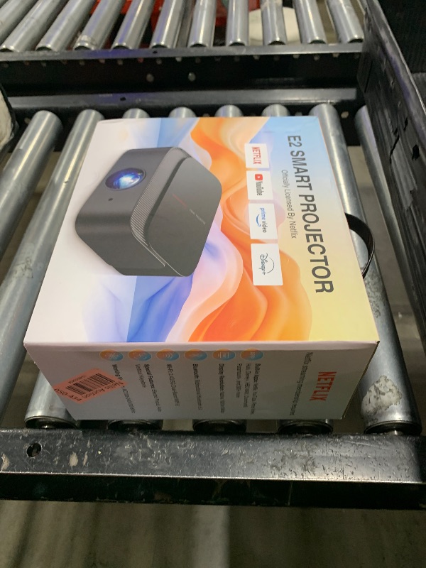 Photo 1 of [2025 Netflix-Official | 386+ Built-in Apps] DBPOWER E2 Smart Projector with WiFi and Bluetooth, Mini Projector 4K Support with Netflix, Youtube, Disney+, Hulu, Max, Crunchyroll w Portable Case