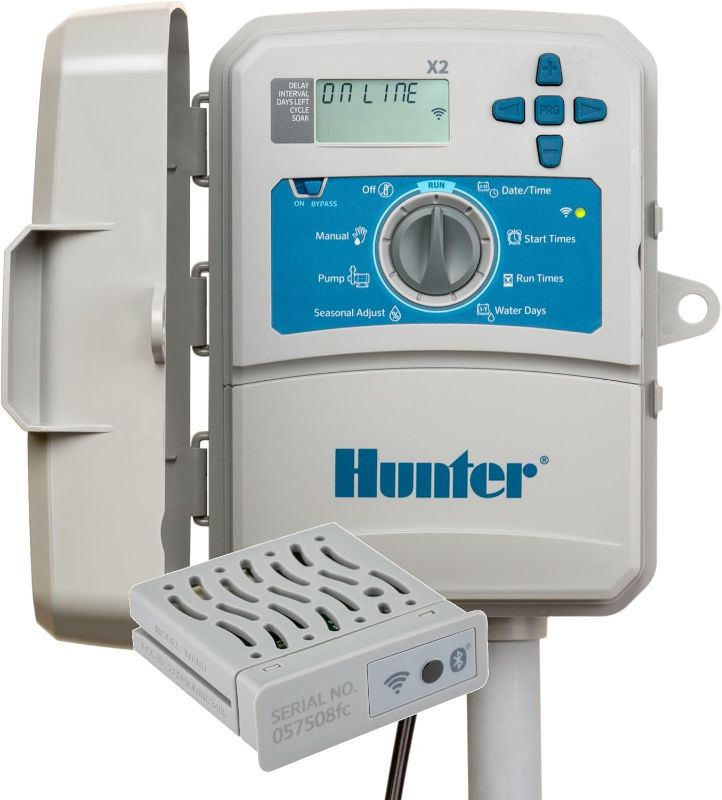 Photo 1 of Hunter Hydrawise X2-1400 14 Station Hydrawise Controller Bundeled with Wand WiFi Module X2 14 Zone Outdoor or Indoor Smart Internet X21400 Irrigation Timer
