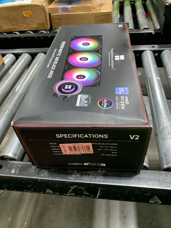 Photo 1 of Thermalright Frozen Notte 360 Black ARGB V2 Water Cooling CPU Cooler, 360 Black CPU Cooler Specifications, 3×120mm PWM Fans, S-FDB Bearings, Suitable for AMD/AM4, Intel LGA 1700/1150/1200/2011/2066