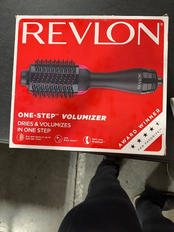Photo 1 of REVLON One-Step Volumizer Hair Dryer and Styler – Easy Salon-Style Blowouts – Less Frizz, More Shine, and Reduced Heat Damage, for All Hair Types and Lengths (Black)