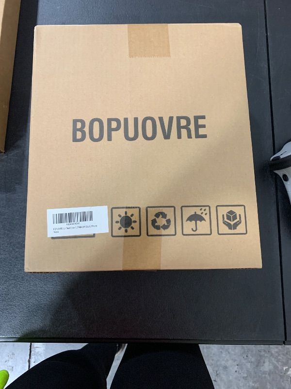 Photo 1 of BOPUOVRE Car Seat Cover for Luxury & Comfort - PU Leather, Anti-Slip, Full Wrap Protection with Storage Pocket for Bottom Cushion - Universal Fit for 95% of Vehicles (Black,2 Piece)