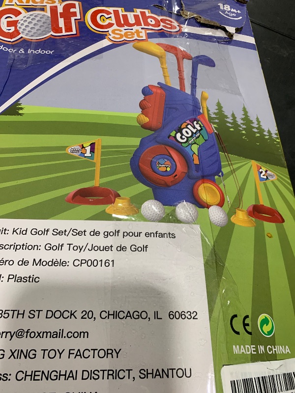 Photo 1 of Liberry Toddler Golf Set with Putting Mat for 2 3 4 5 Years Old Boys Girls, Upgraded Kids Golf Cart with Unique Shoulder Strap Design, Indoor and Outdoor Golf Toys