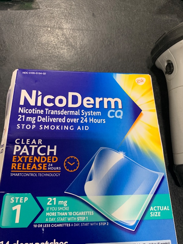 Photo 1 of NicoDerm CQ Step 1 Nicotine Patches to Quit Smoking, 21 mg, Stop Smoking Aid, 14 Count