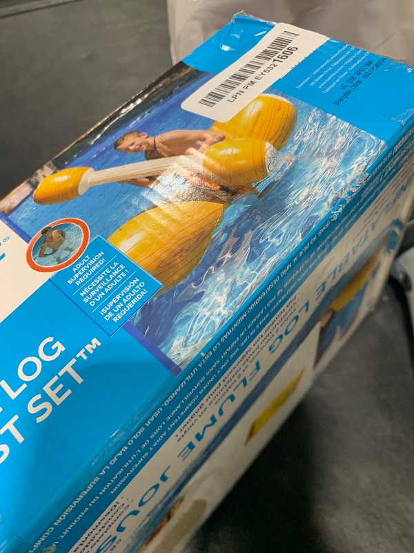 Photo 1 of SWIMLINE Inflatable Joust Set – Pool Battle Game with Ride-On Floats & Boppers, Log, Brown