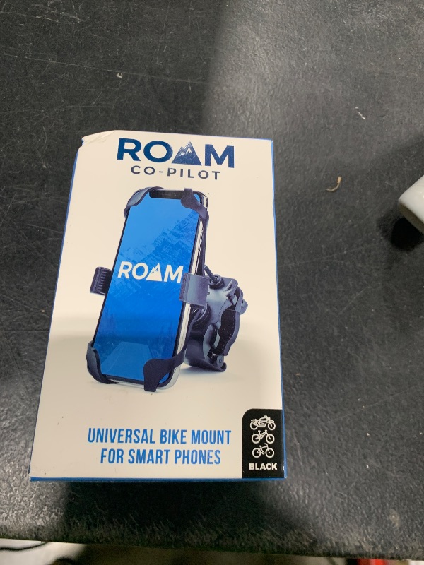 Photo 1 of Roam Universal Black Net Bike Phone Mount Holder, 360° Rotation Hands Free Cell Navigation System for Motorcycle eBike Dirt Road Cruiser Scooter Jogging Stroller, Adjustable Up to 3.6" W x 7" L