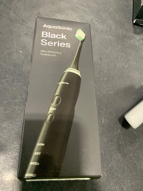 Photo 1 of Aquasonic Black Series Ultra Whitening Toothbrush – ADA Accepted Electric Toothbrush- 8 Brush Heads & Travel Case – 40,000 VPM Electric Motor & Wireless Charging - 4 Modes w Smart Timer