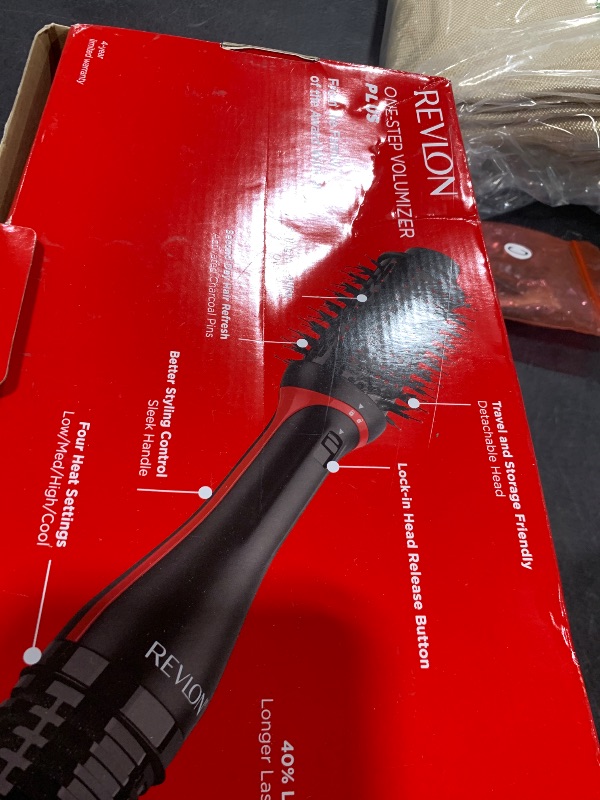 Photo 1 of REVLON One Step Volumizer PLUS Hair Dryer and Styler | More Volume, Less Damage, and More Styling Control for Easy and Fast Salon-Style Blowouts, Plus Travel Friendly (Black)