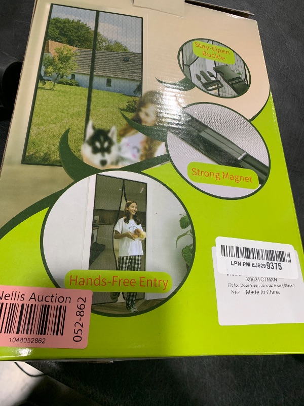 Photo 1 of Magnetic Screen Door - Fit for Door Size:36 x 82 Inch, Screen Itself Size:38"x83", Hands Free Mesh Partition,Heavy Duty Curtain Keeps Bugs Out, Frame Hook & Loop, Pet and Kid Friendly