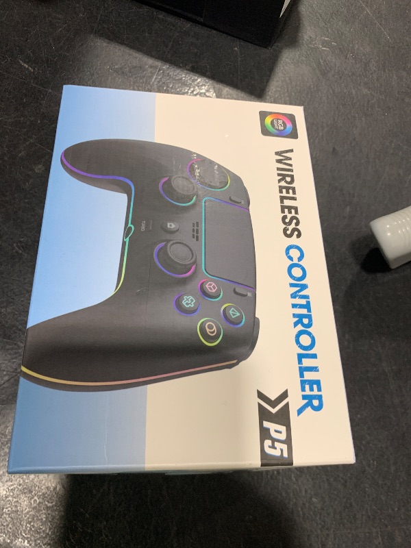 Photo 1 of ThinTree Wireless Controller Compatible for PS-5/Pro/Slim/PC, Hall Effect Sticks & 7 RGB LED Mode & haptic Feedback & 1500 mAH Battery & Motion Sensing, 3.5mm Audio Jack