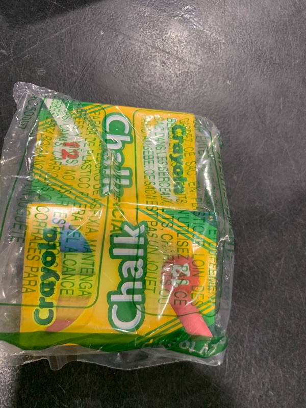 Photo 1 of Crayola Non-Toxic White Chalk(12 ct box)and Colored Chalk(12 ct box) Bundle