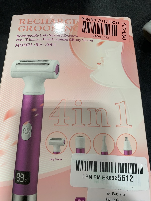 Photo 1 of Beanify Electric Shaver for Women Men,2025 Cordless Electric Razor with 4 Accessories,Rechargeable Beauty Lady Led Display Facial Hair Remover,Smooth & Silky Bikini Trimmer for Body (Pink)