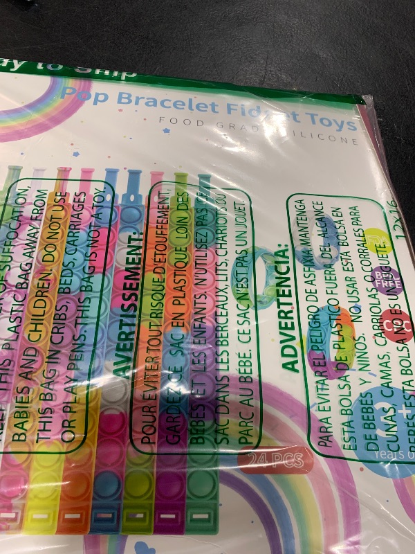 Photo 1 of Pop Bracelets Fidget Toys Bulk Its 24 Pack Party Favors for Kids Pop Fidget Bracelet It Fidget Toy Fidgets for Classroom Prizes Back to School Gifts for Students Carnival Birthday Goodie Bag Stuffers