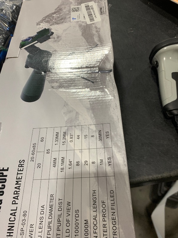 Photo 1 of IBQ Spotting Scope, 20-60x85MM Spotting scopes for Target Shooting, Spotting scopes for Hunting, BAK4 High Definition Waterproof Spotter Scopes for Bird Watching,with Tripod