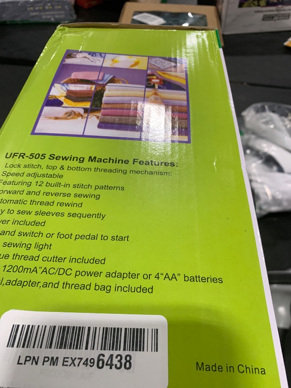 Photo 1 of JUCVNB Mini Sewing Machine for Beginners and Kids Ages 8-12, Portable Sewing Machines with 12 Built-in Stitch Patterns, Light, 2 Speed Foot Pedal - Purple & White (with Basic Sewing Kit)