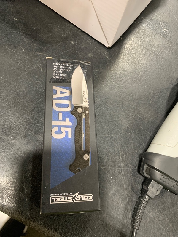 Photo 1 of Cold Steel AD-10 and AD-15 Tactical Folding Knife with Lock and Pocket Clip - Premium S35VN Steel Blade, AD-15 Black , 3 1/2"