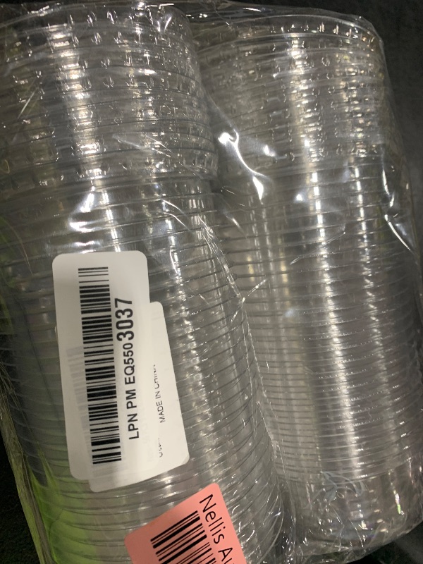 Photo 1 of  9 oz Clear Plastic Dessert Cups ONLY  Dome Lids,No Hole Disposable Snack Bowls for Pudding,Parfait,Fruits,Ice Cream,Cake