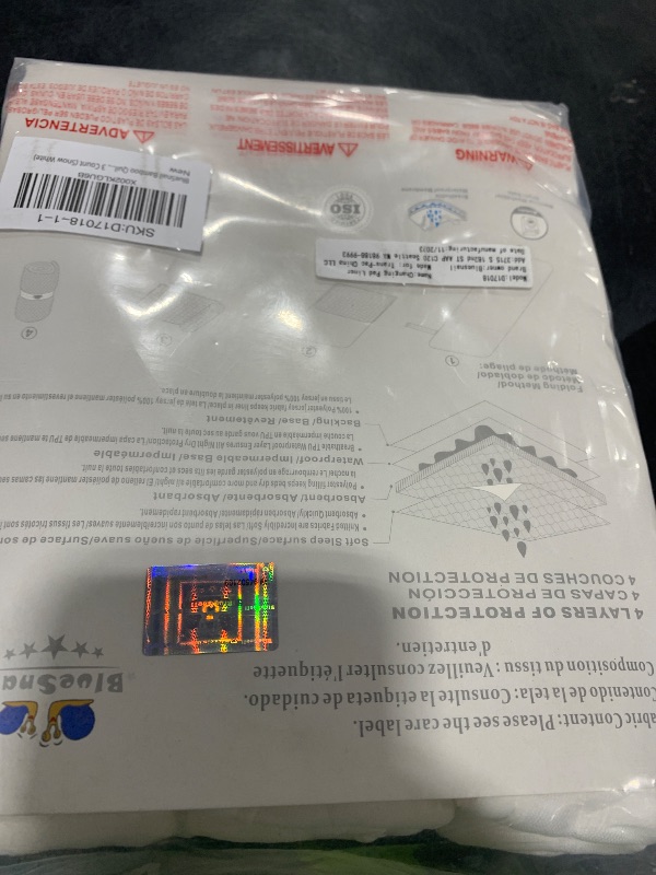 Photo 1 of BlueSnail Quilted Thicker Waterproof Changing Pad Liners,3 Count(Snow White 13” x 27”)