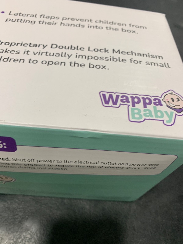 Photo 1 of Power Strip Cover Box - Effectively Baby Proofs Power Strip with Patented Dual Lock. Convenient Side Openings for Cords & Cables. Protects Small Hands & Fingers