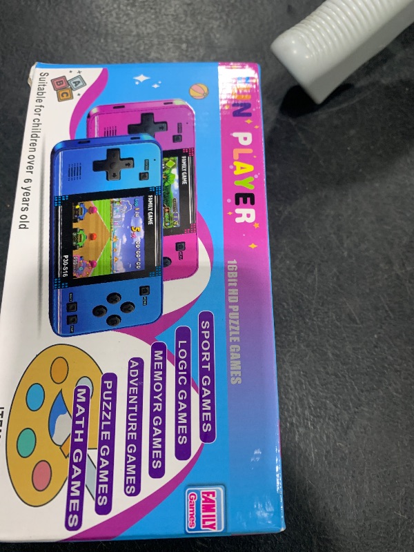 Photo 1 of Handheld Game for Kids -Preloaded 220 Retro Video Games, Portable Gaming Player with Rechargeable Battery 3.0" LCD Screen, Mini Arcade Electronic Toy Gifts for Boys Girls (Blue)