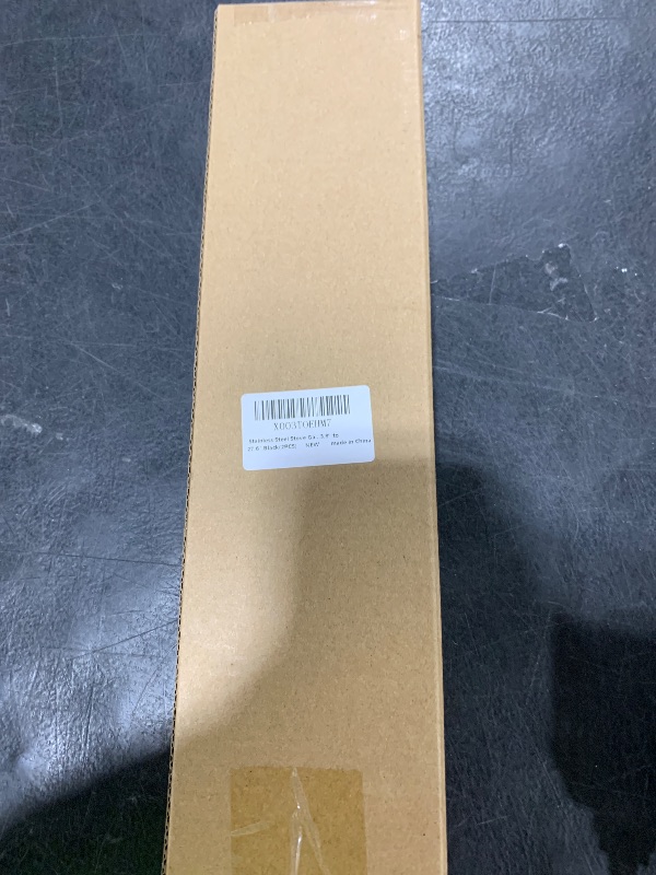 Photo 1 of Stainless Steel Stove Gap Covers,Stove Gap Filler,kitchen stove counter gap cover,Easy to Clean Gap Filler,Easy retractable Length 13.8" to 27.6",Black(2PCS)