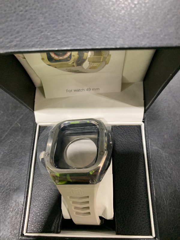 Photo 1 of Stylish Metal Watch Case Compatible with Apple Watch Ultra 2/1 49mm - Military-Grade Protection, Precise Design, Easy to Wear, Premium Accessories(White, iWatch 49 Case)