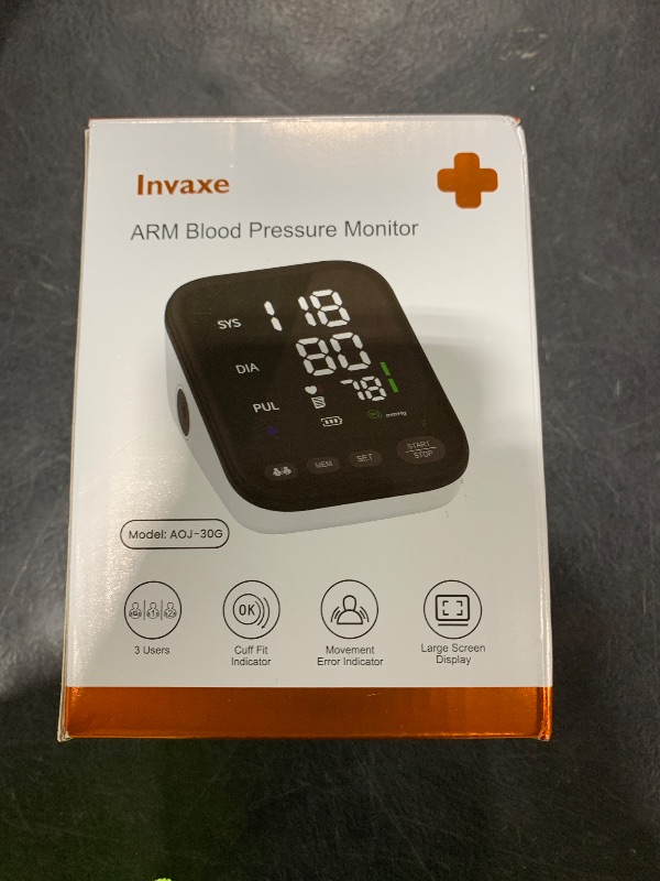 Photo 1 of Blood Pressure Machine, Automatic Upper Arm Blood Pressure Monitor with 2x199 readout, 4.5 inch Backlit Large Screen Adjustable Large Cuff 9 to 17 inches - arrhythmia and Home Hypertension Detector