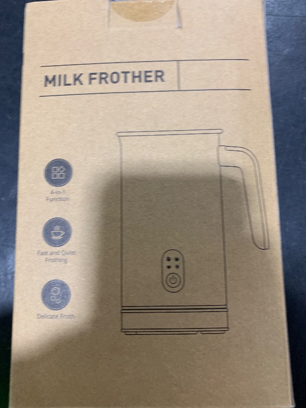 Photo 1 of Ovetedot Milk Frother, 4-in-1 Milk Frother and Steamer, 13.5oz/400ml Automatic Hot and Cold Foam Maker and Milk Warmer, Electric Frother for Coffee, Latte, Cappuccino, Macchiato, Matcha(Black)