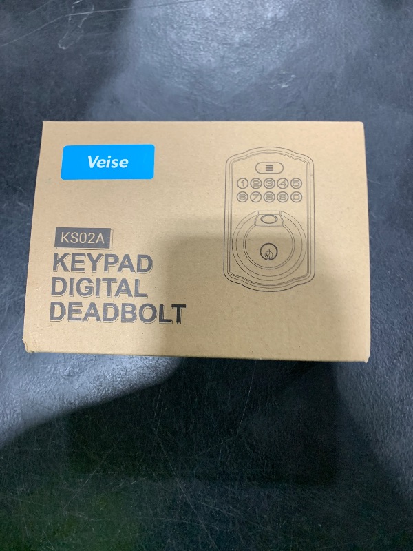 Photo 1 of Veise Fingerprint Door Lock, Keyless Entry, Auto Lock, Electronic Keypad Deadbolt for Front Door, Biometric, Anti-Peeking Password, Easy Install, Matte Black