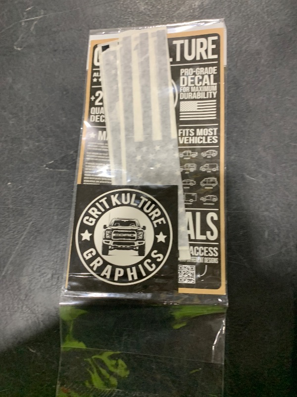 Photo 1 of GRITKULTURE Subdued American Flag Decal Stickers 2 Pack for Cars, Trucks, Hard Hats, Laptops, Tumblers, and Window Police Military Tactical US Flag (Black)