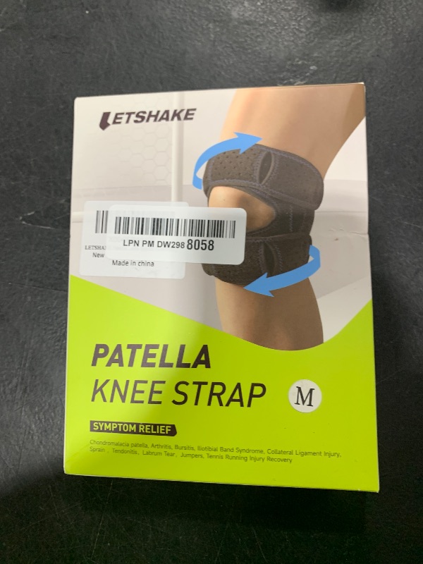 Photo 1 of LETSHAKE Patellar Tendon Support Strap with Side Stabilizers & Patella Gel Pads, Knee Brace for Women Men Meniscus Tear, Knee Pain Relief, Arthritis Pain And Support, Double Patella Bands (Medium)