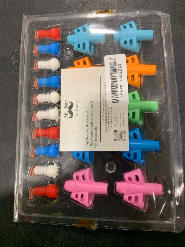 Photo 1 of Mr. Pen- Pencil Grips for Kids Handwriting, 20 PCS (10 Finger Grips+10 Clips), Pencil Holder, Grippers, Pen Grip, Back to School Supplies