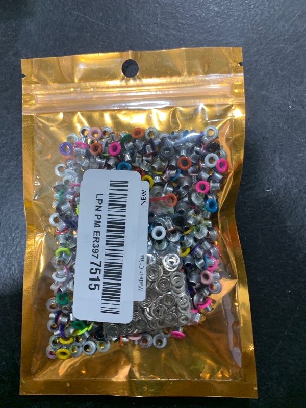Photo 1 of Honkoolly  Set 3mm Metal Eyelets Mixed Colors Round Eyelet Grommets for Scrapbooking Card Making Leather Craft Shoes Clothes Paper Craf,30 Set/Colors,14 Colors