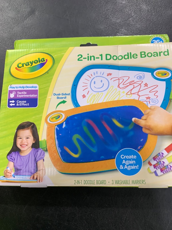 Photo 1 of Crayola 2-in-1 Doodle Board for Toddlers, Squishy & Erasable Drawing Tablet, Educational Toddler Toy, Travel Activity, Sketching Pad, Gift for Kids