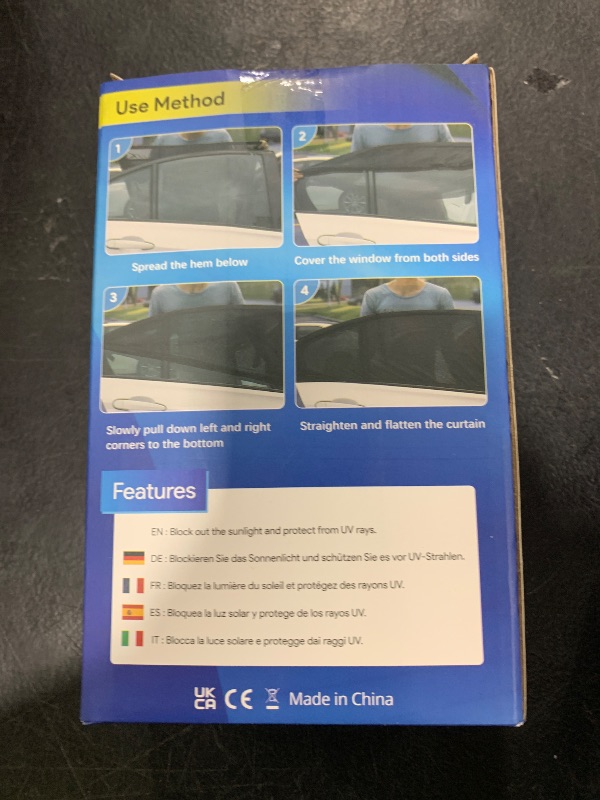 Photo 1 of AUGOLA Car Window Shades, 2 Pack Breathable Mesh Side Sun Shades, Stretch Screens for Baby/Camping, Heat Block UV Protection, Back Window Covers for Car, Truck, SUV, Van (XL 63''x28'')