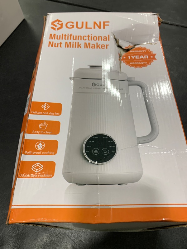 Photo 1 of Nut Milk Maker Machine - 8 in 1 Soy Milk Maker Machine 40 Oz with Self-Cleaning, 24H Delay Start & 12H Keep Warm, Automatic Plant-Based Milk Blender for Almond, Oat, Coconut, Soybean (White)