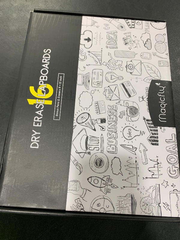 Photo 1 of Magicfly Double-Sided Small White Board for Classroom, 9 x 12 Inches Dry Erase Lap Boards, Bulk Pack of 16 Mini White Board for Student, Teachers, Office, with 16 Pens, 16 Erasers & 16 Pen Clips