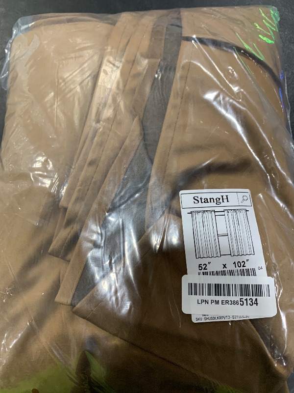 Photo 1 of StangH Moss Green Curtains for Living Room, Super Soft Luxury Velvet Room Darkening Drapes 102 inches Long Christmas Holiday Home Decor for Bedroom/Laundry, W52 x L102, 2 Panels