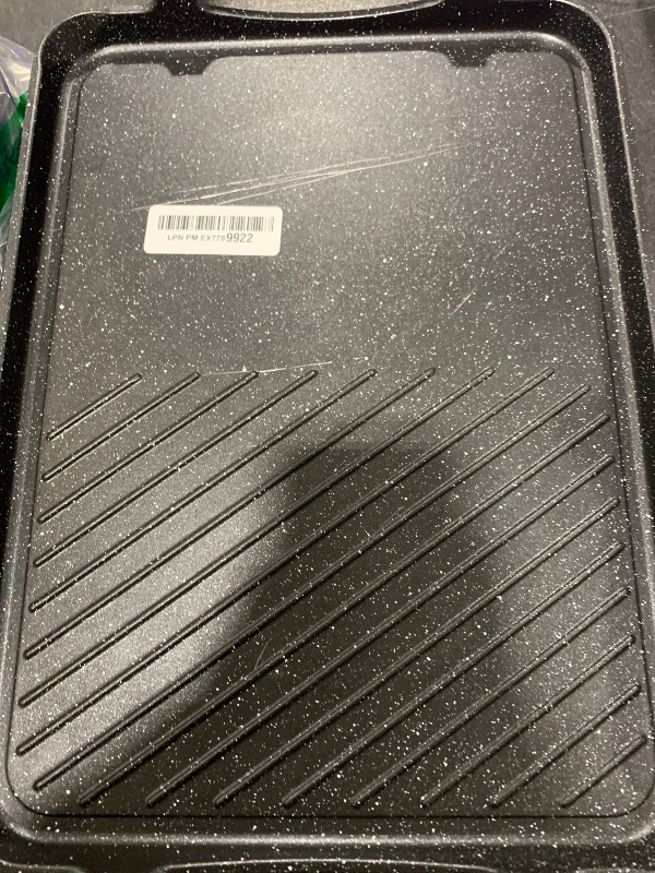 Photo 1 of ESLITE LIFE 11" x 17" Nonstick Grill Pan for Indoor Cooking & Outdoor Grilling, Versatile 2-In-1 Induction Large Steak Pan for Stove Tops, PFOA Free, Black
