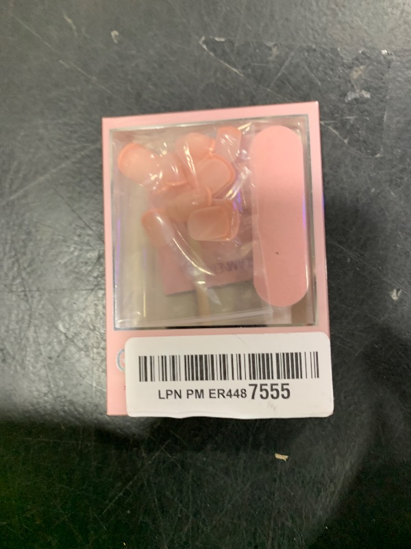 Photo 1 of Glamnetic Press On Nails - French Peach | Super Short Pastel Peach French Tips with a Glossy Finish, Fake Nails, Reusable | 15 Sizes - 30 Nail Kit with Glue