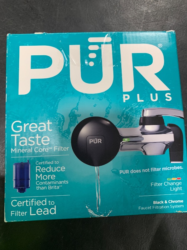 Photo 1 of PUR Faucet Water Filter, PFM200B, Black and Chrome