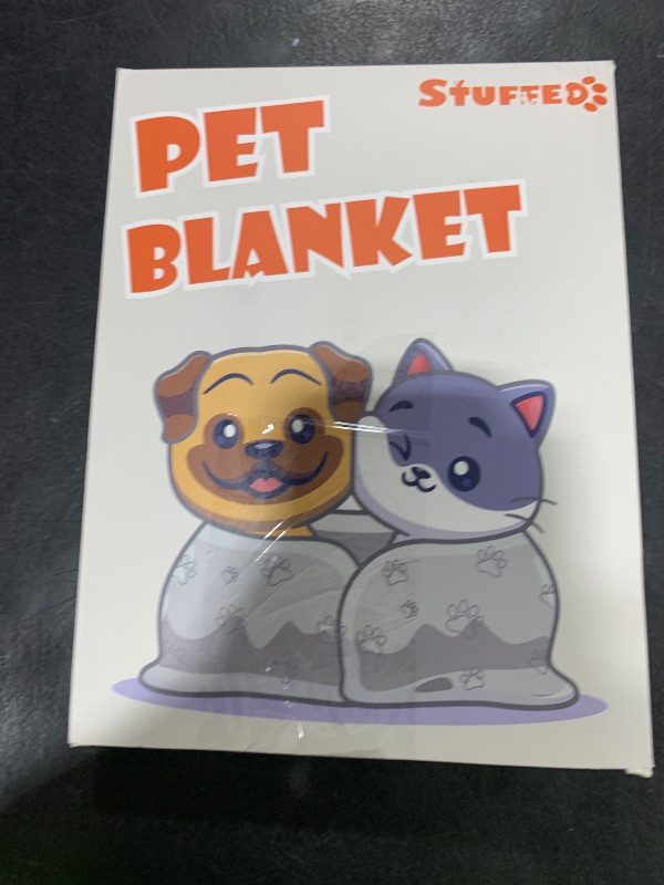Photo 1 of Stuffed® Premium Soft Dog Blanket Washable, 40"x32" Cat Blanket for Indoor Cats Large Medium Small Dog Gifts Puppy Essentials (Grey)