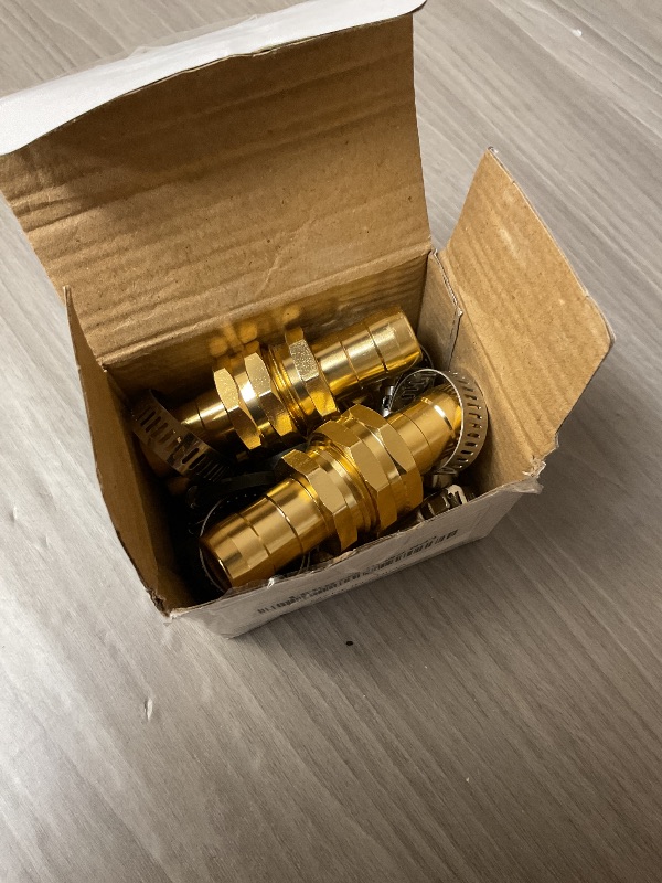 Photo 1 of 4 Pack Garden Hose Connector Repair Mender Kit with Stainless Clamp,Fits 3/4"-5/8" Water Hose Repair Fitting