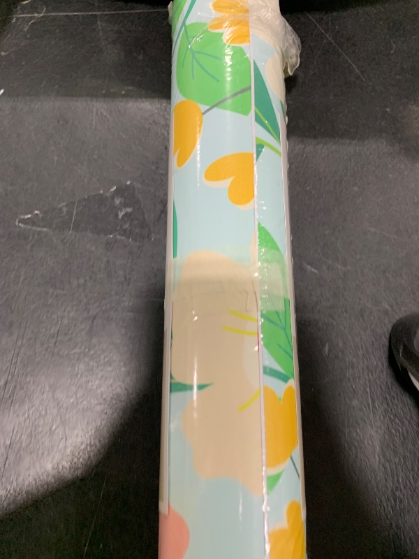 Photo 1 of CHIHUT Sky Blue Floral Contact Paper Peel and Stick Wallpaper Floral Prepasted Self Adhesive Wallpaper for Bedroom Bathroom Wildflowers Green Leaf Wallpaper Mural Decorative for Walls 17.7''x236''