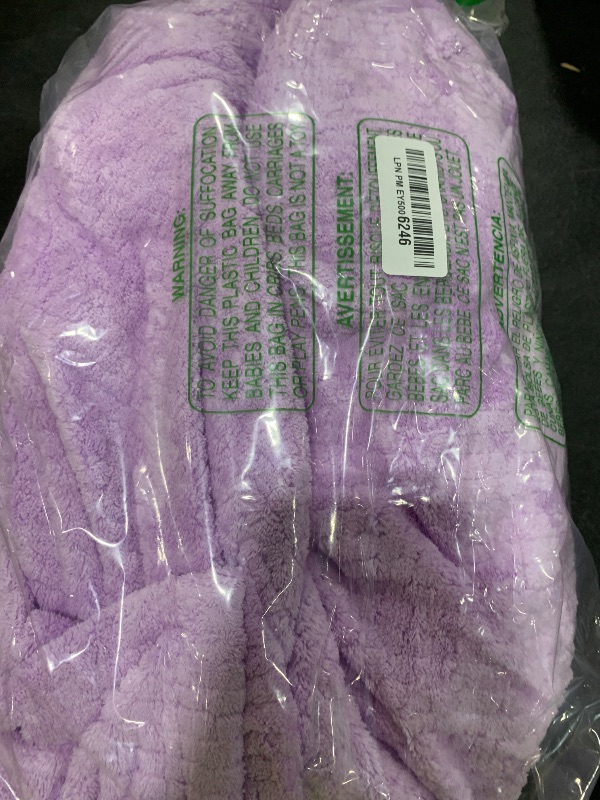Photo 1 of PJGGZ Hooded Bathrobes for Women, Soft Long Towel Robes for Women - Quick Dry yet Warm(Light Purple, 2XL/3XL)