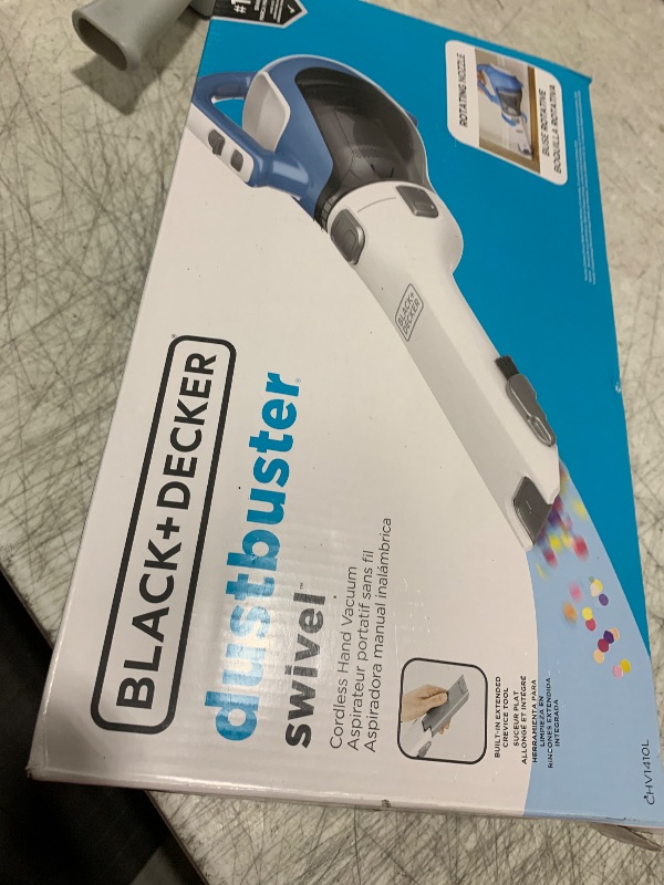 Photo 1 of BLACK+DECKER dustbuster AdvancedClean Cordless Handheld Vacuum, Compact Home and Car Vacuum with Crevice Tool (CHV1410L)