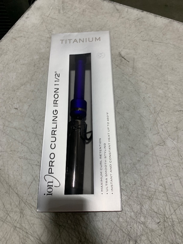 Photo 1 of ion Titanium Pro Curling Iron, 11/2 Inch, Heats up to 450°F, Maximum Curl Retention, Dual Voltage