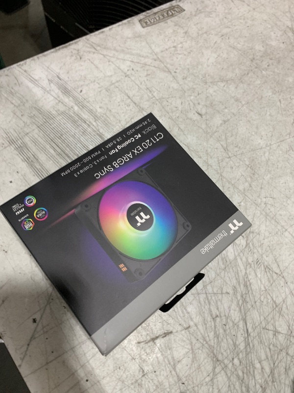 Photo 1 of Thermaltake CT120 EX ARGB Sync PC Cooling Fan (3-Fan Pack), Magnetic Connection, 5V Motherboard Sync, 16.8 Million Colors 9 Addressable LEDs, 120 mm Case/Radiator Fan, CL-F181-PL12SW-A